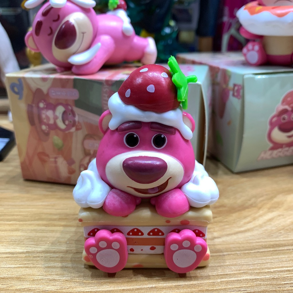 Mô hình Gấu Dâu cực cute, dễ thương - Combo 6 kiểu dáng gấu dâu  - đồ chơi gấu dâu - gaga mô hình - siêu đẹp
