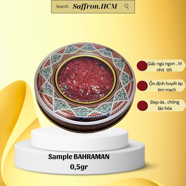 Nhụy hoa nghệ tây Saffron Bahraman 0.5gr hộp