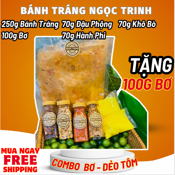 Combo bánh tráng phơi sương Dẻo Tôm - bánh tráng phơi sương Ngọc Trinh