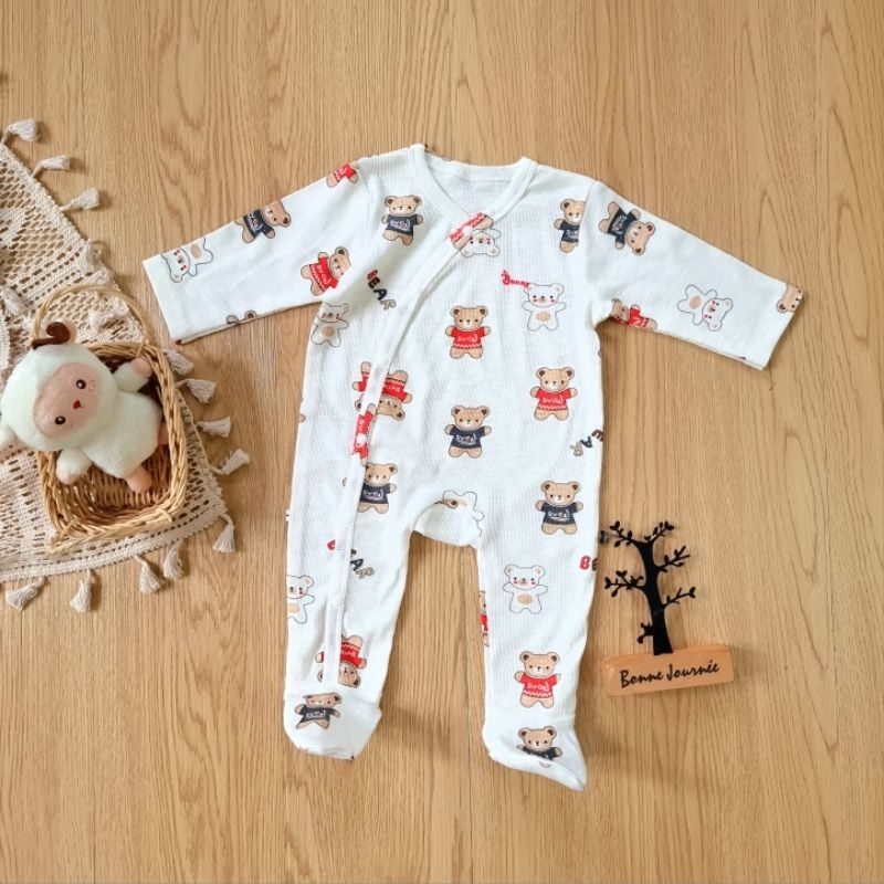 Body dài liền tất Bunnybaby chất len tăm cho bé 3-9kg