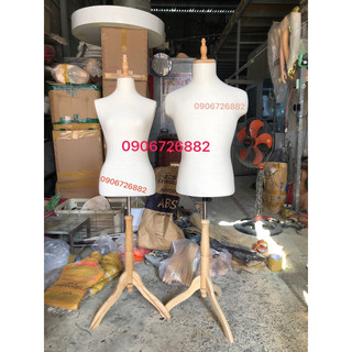 Combo manocanh nam nữ chân sắt vàng đồng