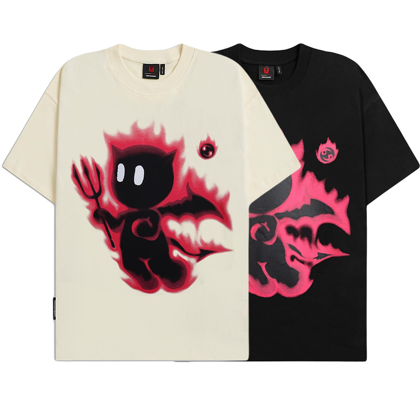 Áo thun Needs Of Wisdom Devil Tee Nowsaigon local brand unisex - Áo phông nam nữ tay lỡ, form rộng wearzone