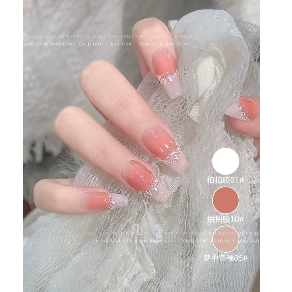 Khay Ngọc trai trắng mix hình đính móng