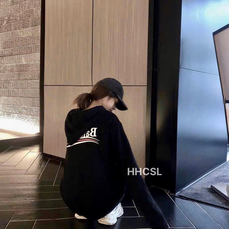 Áo Hoodie , Áo Hoodie có mũ Balen chất nỉ bông kiểu dáng unisex nam nữ
