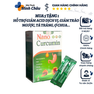 Nano Curcumin Gel dung dịch nghệ nano giúp giảm đầy hơi, khó tiêu, giảm loét dạ dày, tá tràng - Hộp 20 gói