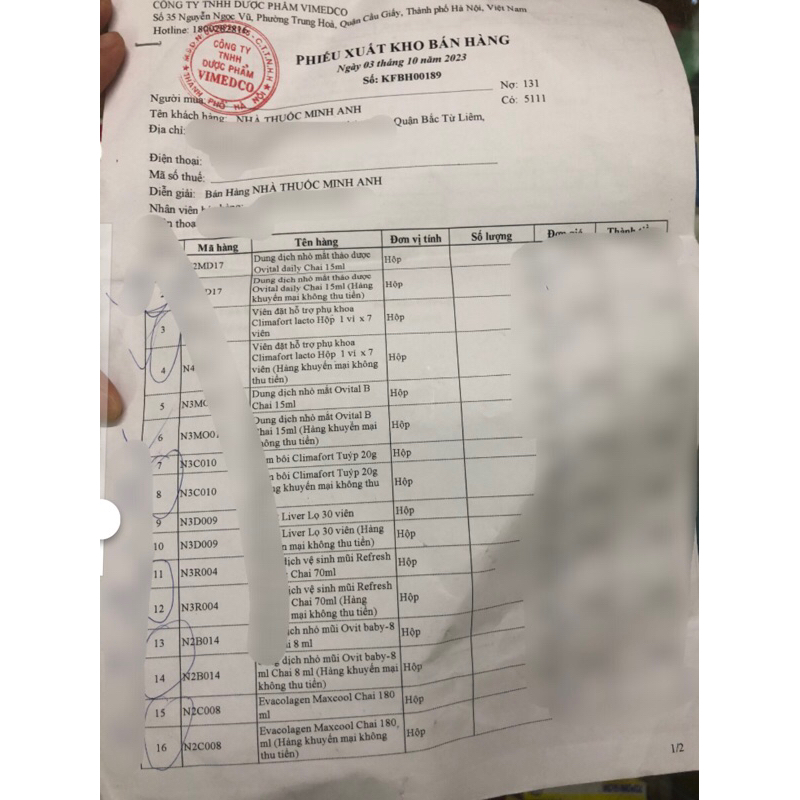 Vitamin Ovital B cho mắt- Hàng chính hãng