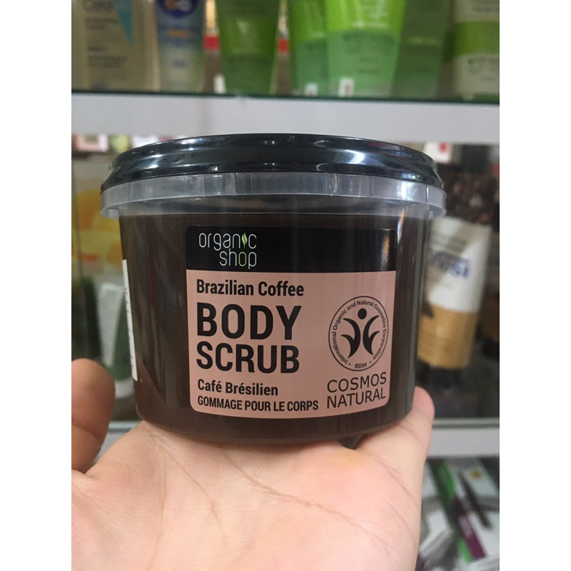 TẨY TẾ BÀO CHẾT TOÀN THÂN ORGANIC SHOP ORGANIC COFFEE &amp; SUGAR BODY SCRUB- 250G