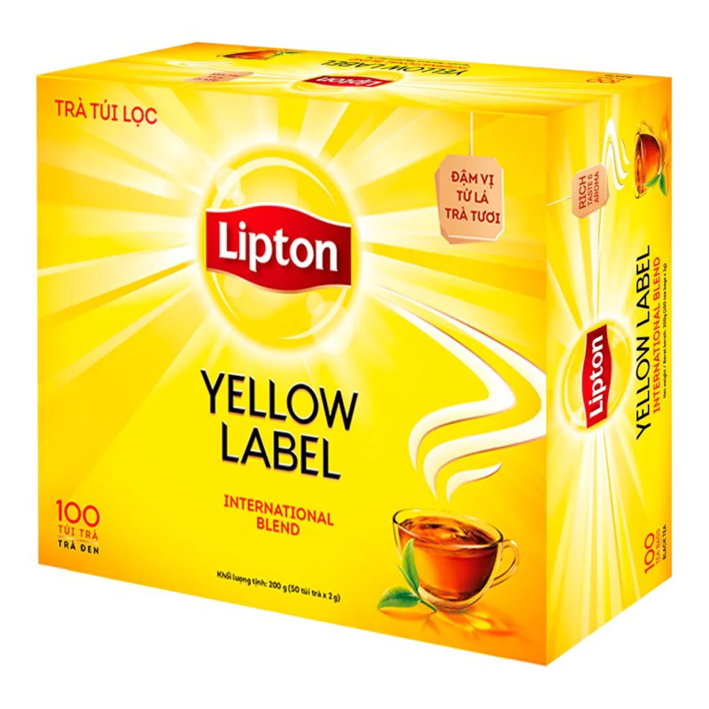 Trà Lipton túi lọc nhan vàng hộp 50 gói và 100 goi