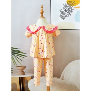 Set đồ bộ cotton bé gái-  Bộ pizama cotton xuất mềm,mát