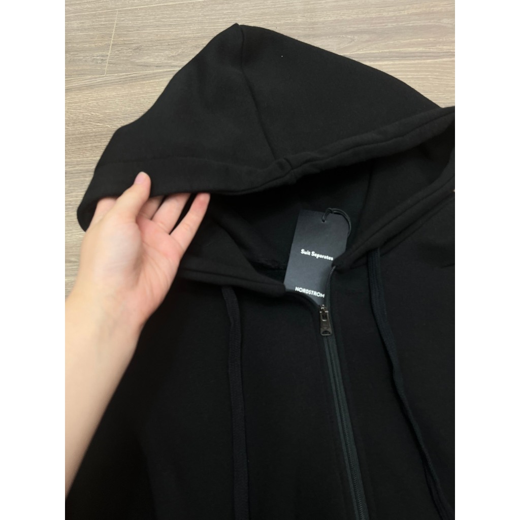 Áo Nỉ Nữ Có Mũ Khóa Kéo Hình In Thome Chó Mix Phối Viền Sọc Tay Áo Hoodie Khóa Kéo Túi Bụng Freesize 45 - 60Kg B310271