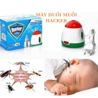 Đèn xông tinh dầu chống muỗi kèm tinh dầu Hacker, đèn đuổi muỗi