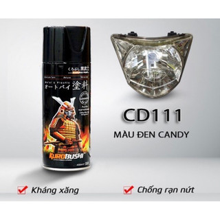 CD111 Sơn xịt Samurai MÀU ĐEN CANDY