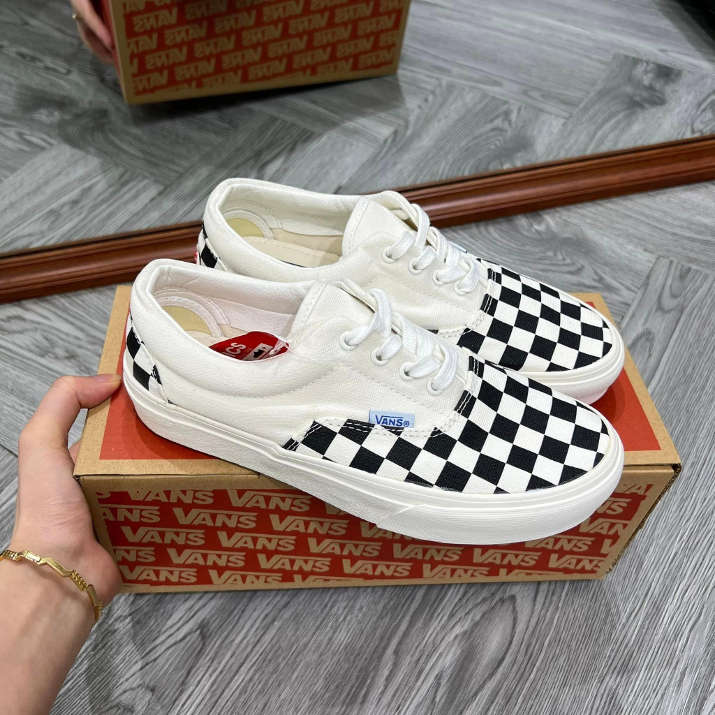 GIÀY 𝐕𝐀𝐍𝐒 dán đen trắng, Giày thể thao Vans các màu mới nhất, vans caro, vans đen, van chữ Thời Trang hot trend
