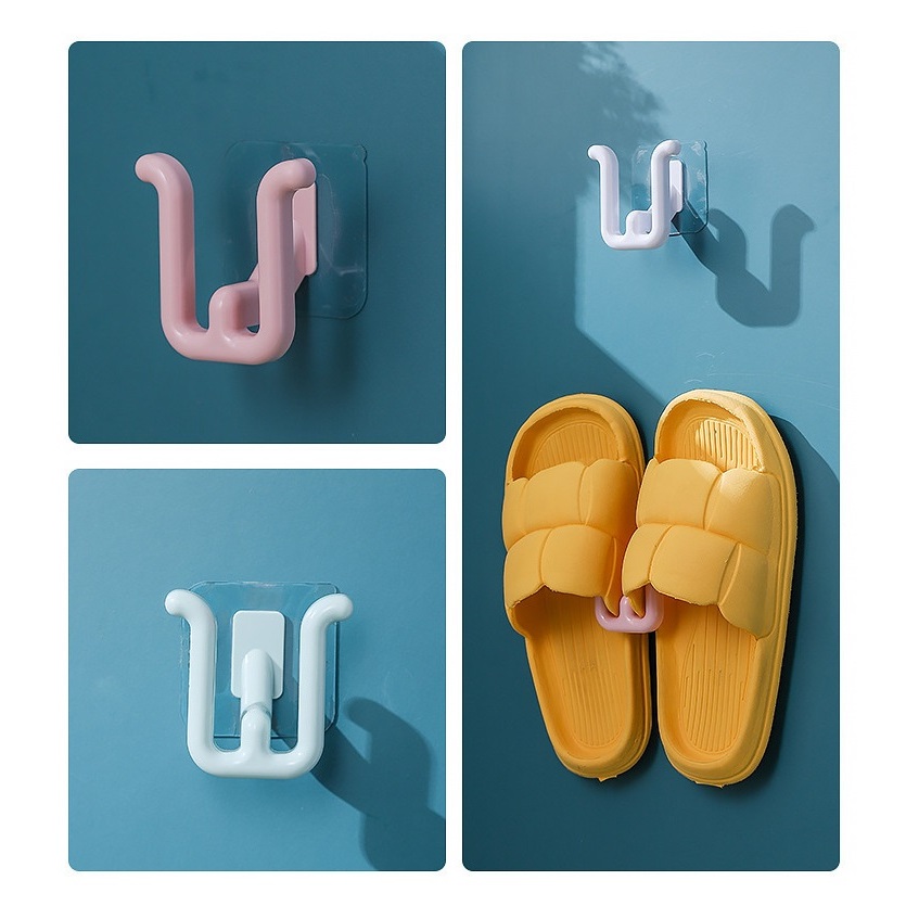Móc Dán Tường Treo Giày Dép, Treo Đồ Chữ U  - Giá Móc Giày Dép Treo Tường Nhà Tắm, Nhà Bếp