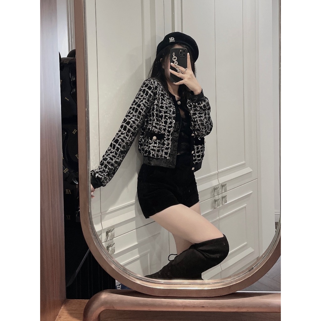 ÁO KHOÁC DẠ KIM SA CỔ TRÒN