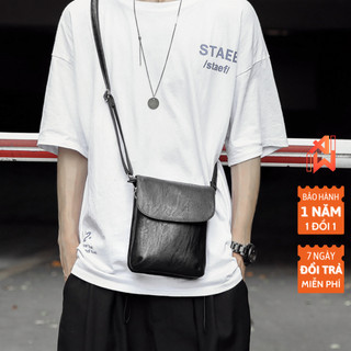 Túi đeo chéo nam, túi chéo nam form messenger 4 ngăn chất da PU cao cấp chống nước dây đeo có thể điều chỉnh TDC039