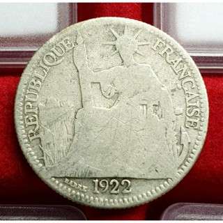 Xu indochine 10cent bạc hoa xòe đông dương