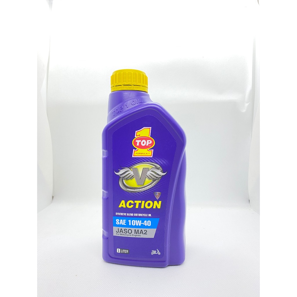 Nhớt cao cấp cho xe máy, mô tô PKL Top 1 Aciton Plus 10W40 1L - Mẫu mới dạng Chai