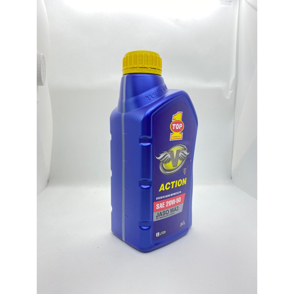 Nhớt xe số cao cấp Top 1 SUPER V 20W50 1L, bao bì mới dạng chai