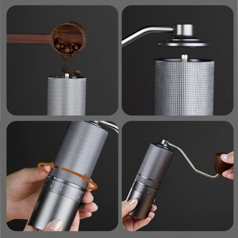 Máy xay cà phê bằng tay cối xay cafe cầm tay mini Chất Lượng máy xay café Cao CNC 6 trục
