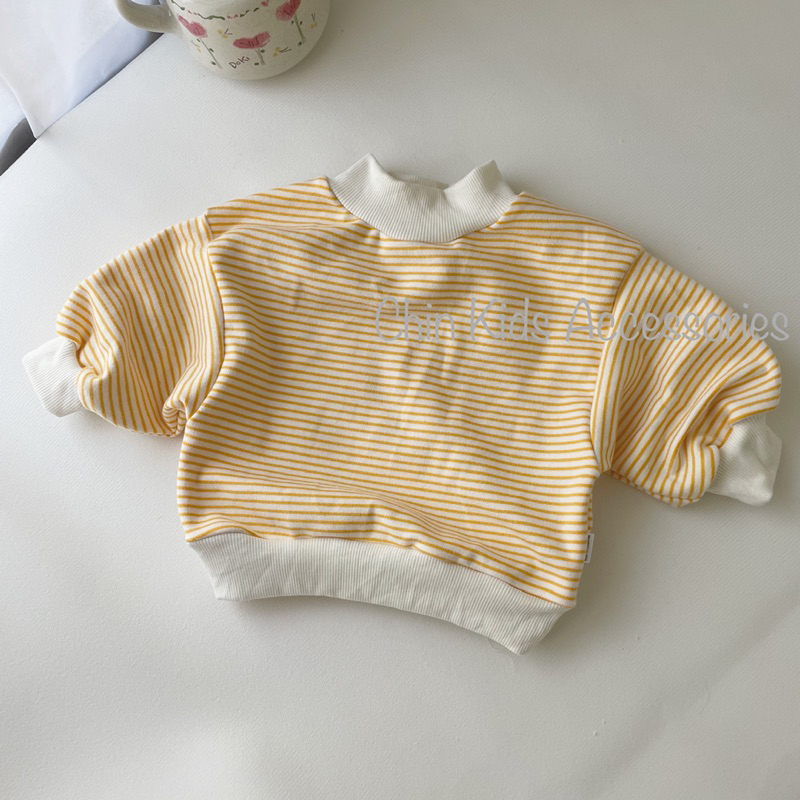 Áo hoodie vải len cotton dày dặn, mềm mại cho bé