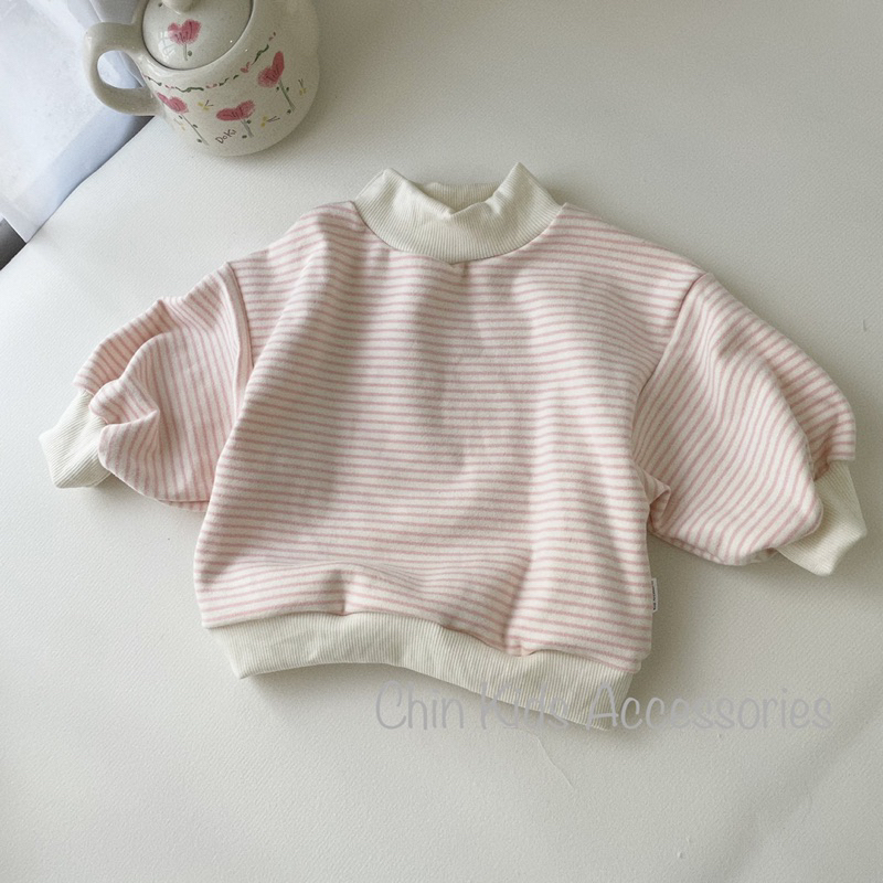Áo hoodie vải len cotton dày dặn, mềm mại cho bé