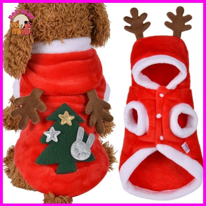 Áo cây thông Noel cho chó mèo hóa trang dịp lễ giáng sinh - Quân áo chó mèo - Pet Toys