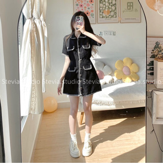 Stevia.studio - set váy tweed đen - 3 size xs, s, m