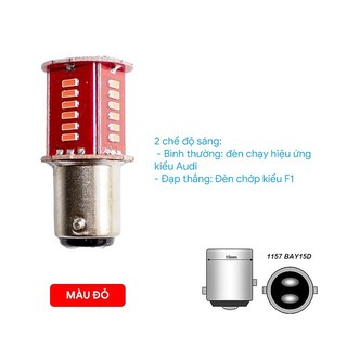 Đèn hậu led chạy hiệu ứng audi và chớp f1 chân 1157 30 led