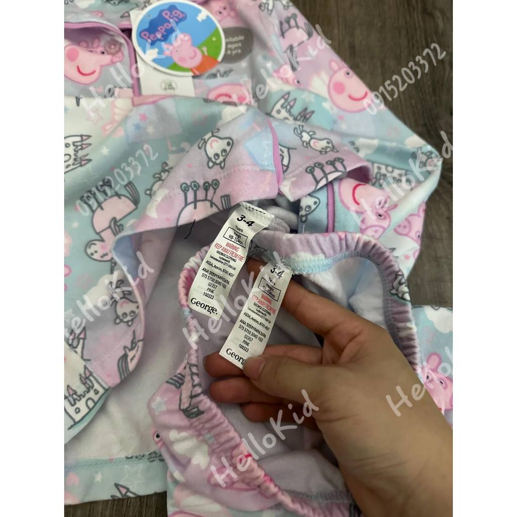 Bộ PJ heo peppa loang hồng cho bé