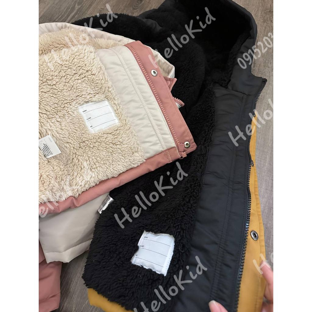 Áo khoác đơn giản lót lông cho bé