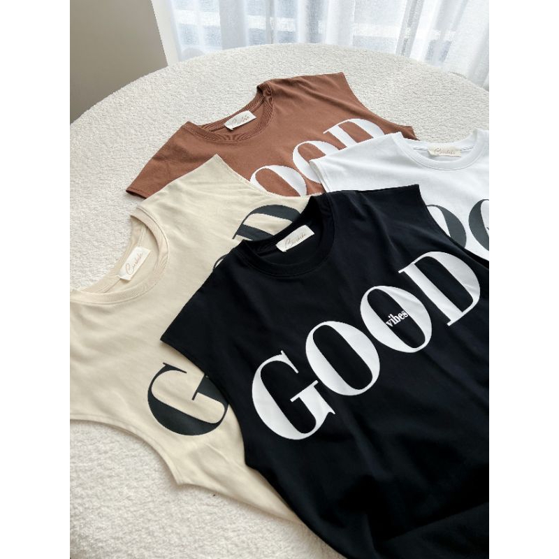 Áo thun sát nách chữ Good Cocobebe