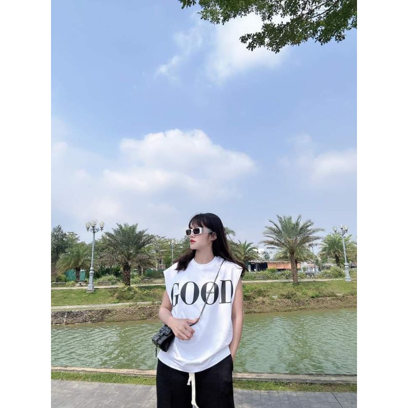 Áo thun sát nách chữ Good Cocobebe