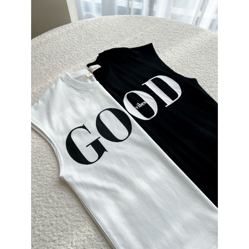 Áo thun sát nách chữ Good Cocobebe