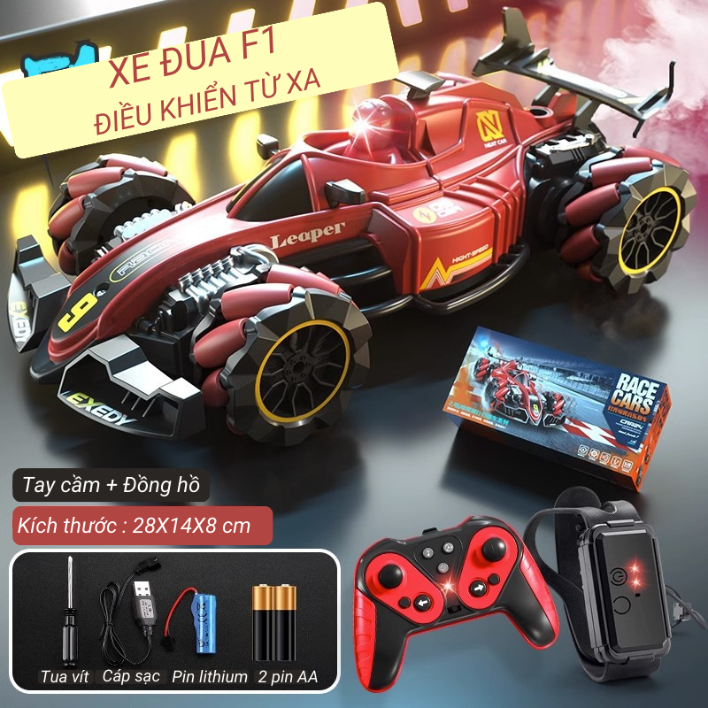 Xe đua F1 điều khiển từ xa tỷ lệ 1:16, điều khiển 2,4g phun sương kèm pin sạc