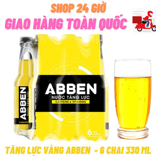 Nước tăng lực vàng abben 1 lốc 6 chai 330 ml