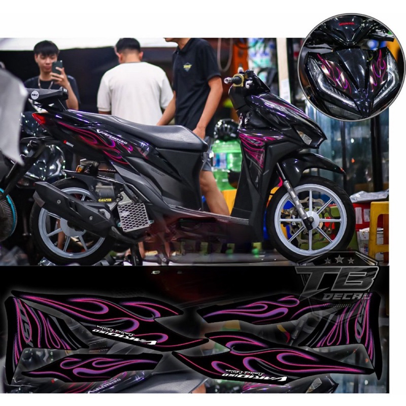 tem rời vario lửa xe đen phối đủ màu