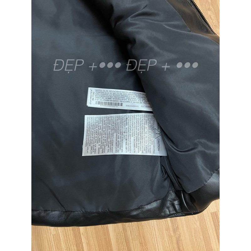 Áo gile da Za/Ra dáng ngắn chần bông hàng xuất khẩu chính hãng