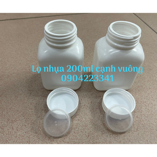 Lọ nhựa 200ml nhựa trắng sứ