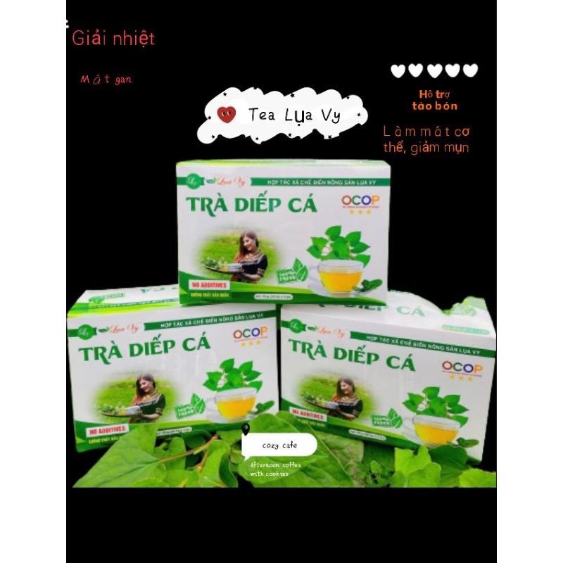 COMBO 10 TRÀ DIẾP CÁ NHỎ( BÁN HOẶC LÀM QUÀ BIẾU)18 túi lọc