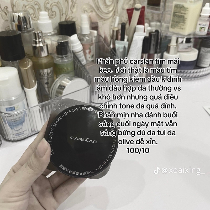 Phấn phủ CARSLAN kiềm dầu, lâu trôi 1g/8g