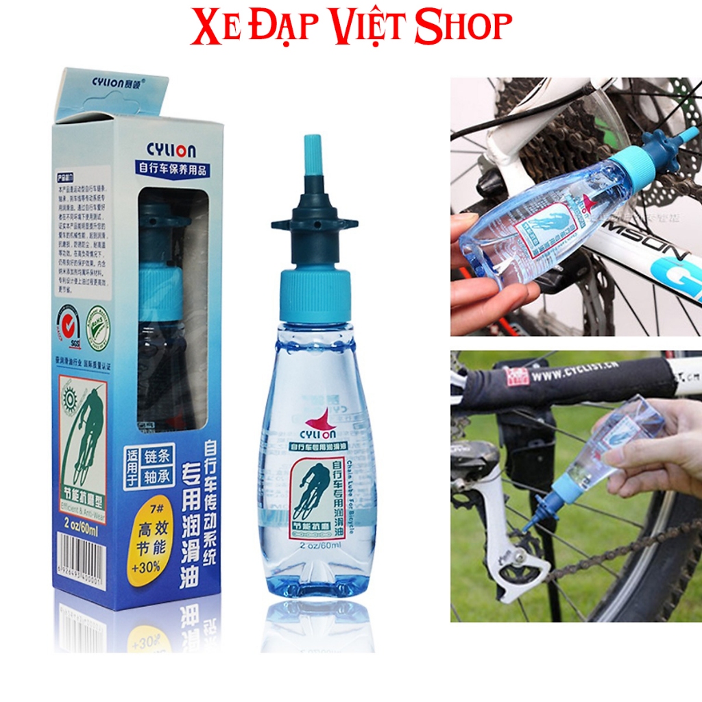 Dầu nhớt tra xích xe đạp 50 ml +tặng khăn lau chuyên dụng