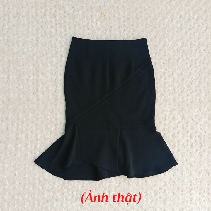 Chân váy đuôi cá công sở nữ dài 60cm chuẩn phom, thanh lịch hàng thiết kế vải kaki thun co giãn thoáng mát