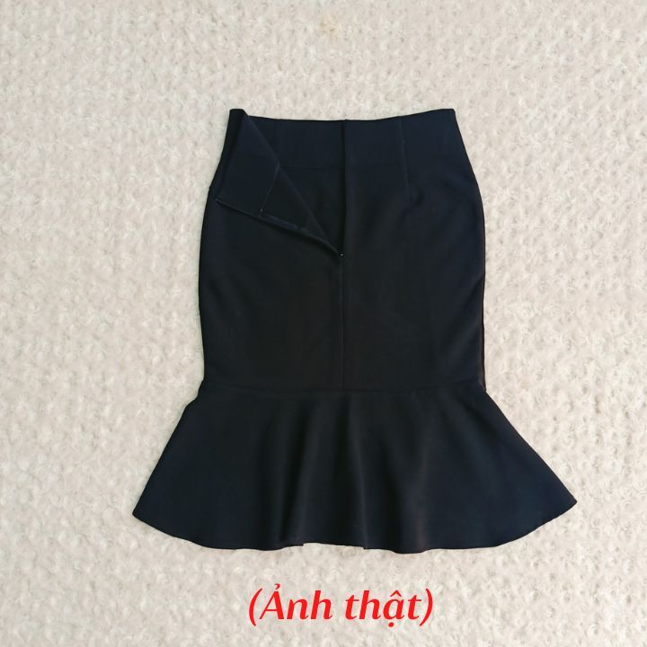 Chân váy đuôi cá công sở nữ dài 60cm chuẩn phom, thanh lịch hàng thiết kế vải kaki thun co giãn thoáng mát