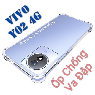 ỐP LƯNG VIVO Y02 4G / Y02A / Y02T Dẻo Trong Suốt Có 4 Cạnh Chống Sốc, Chống Va Đập