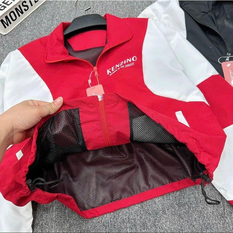 Áo Khoác Gió Nam Nữ In Chữ KENZINO, Áo Gió Nữ Form Rộng Hot Trend 2023