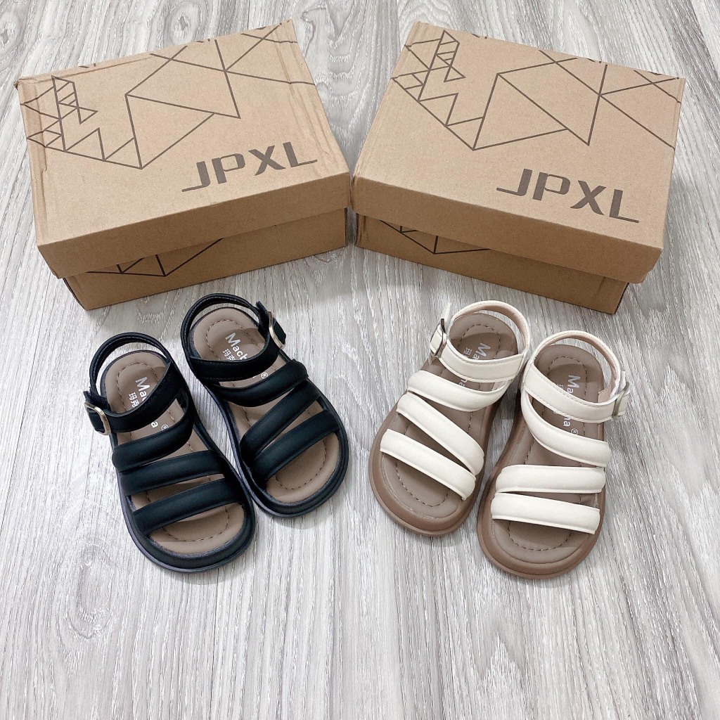 Sandal cho bé dép quai hậu  cho bé da PU êm chân quai chéo đơn giản kiêu sa điệu đà êm chân chống trượt có hộp 8519