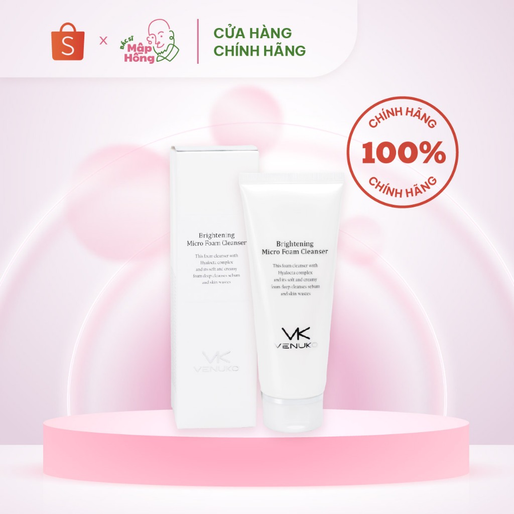 Sữa Rửa Mặt Trắng Da Tạo Bọt Venuko 150ml