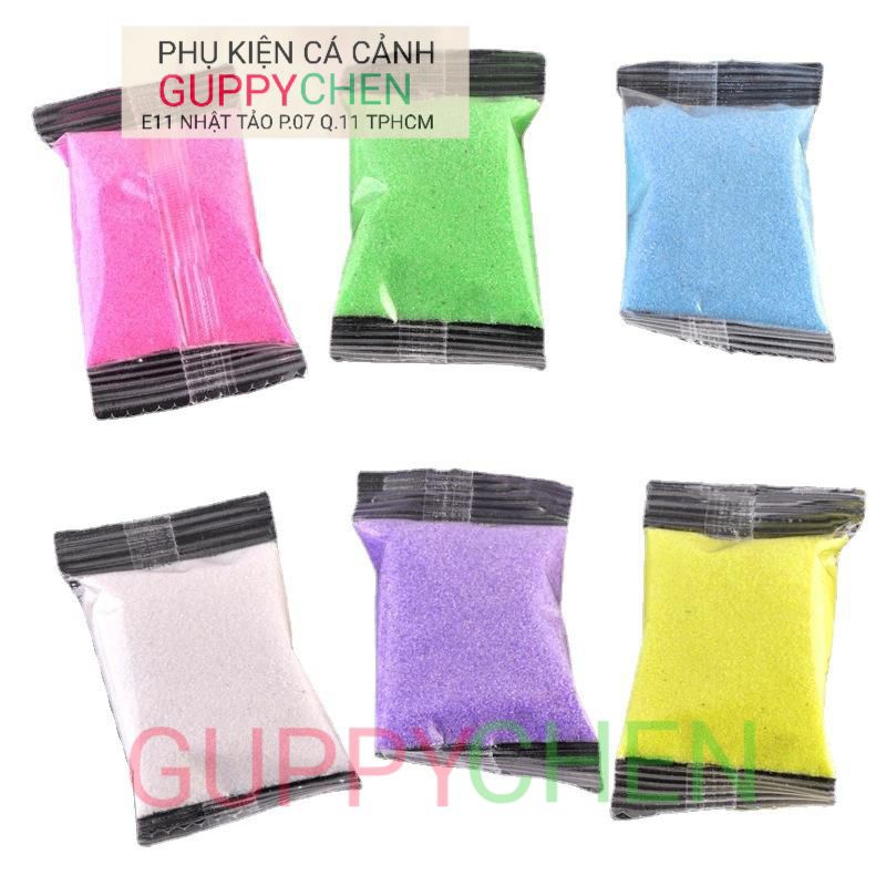 100Gram Cát Màu - Cát Thạch Anh Nhiều Màu Sắc Trang Trí Bể Cá Tiểu Cảnh Terarium