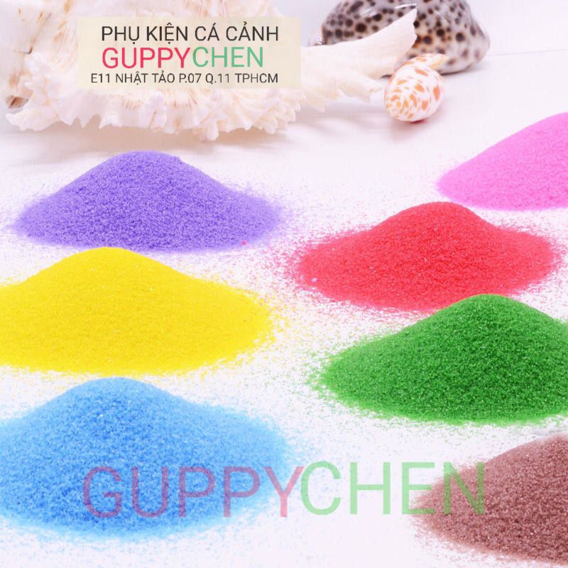 100Gram Cát Màu - Cát Thạch Anh Nhiều Màu Sắc Trang Trí Bể Cá Tiểu Cảnh Terarium